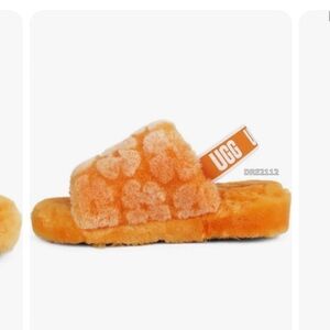 UGG slippers fluff yeah slides in orange